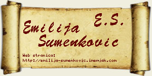 Emilija Šumenković vizit kartica